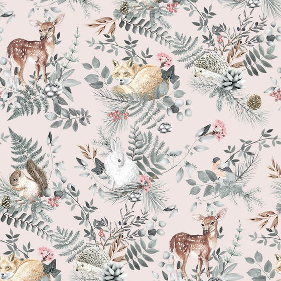 Woodland Pink Wallpaper - My Little Thieves